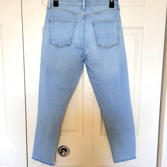 Agolde  Jeans Sophie Ankle Skinny Light Wash Raw Hem Denim - Picture 1 of 9